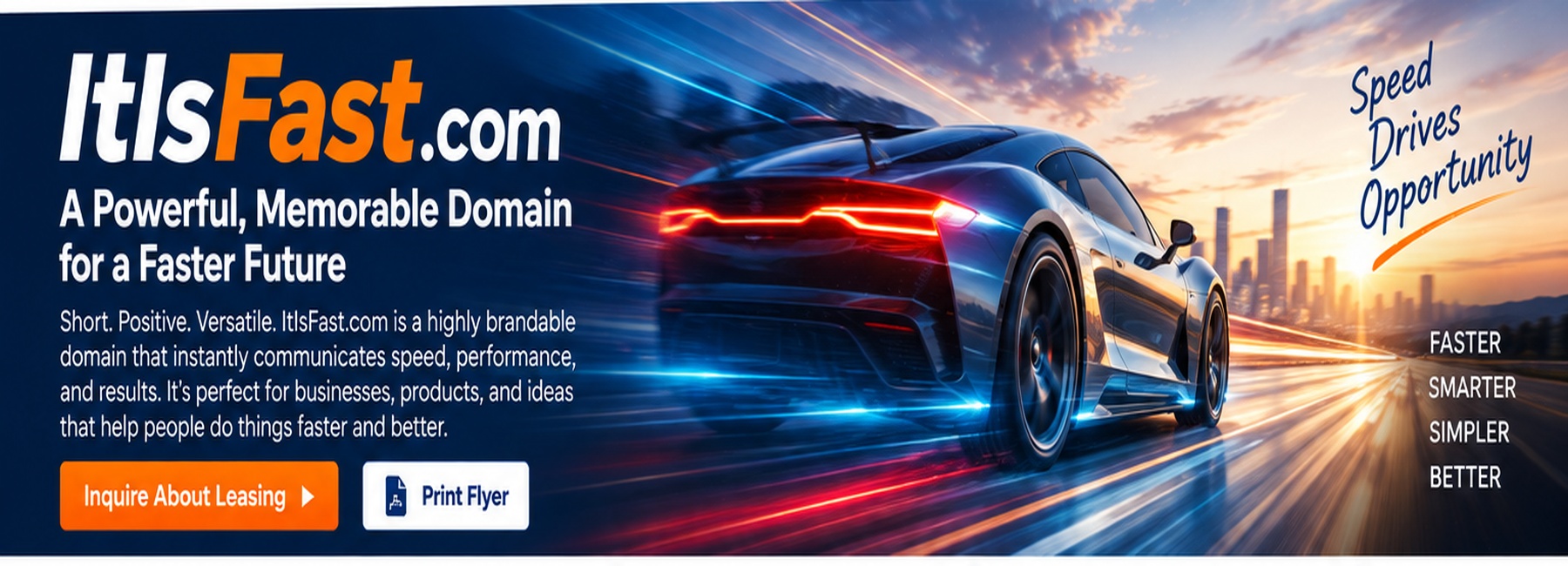 ItIsFast.com speed and performance marketing banner